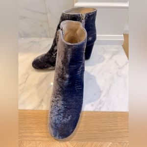 Zara velvety grey blue booties - size 39